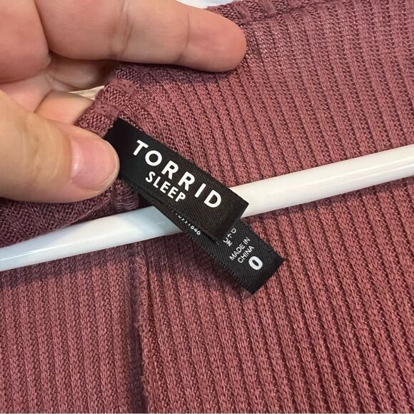 Torrid Sleep Open Front Duster size 0 mauve - Picture 6 of 7